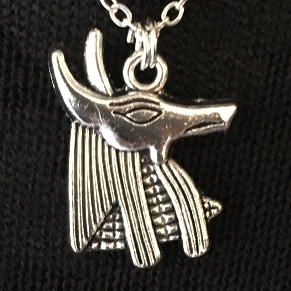 "Book of the Dead" Handmade Dainty 2-Layer Egyptian Necklace, Anubis, Scarab - Picture 3 of 15